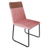 Cadeira para Mesa de Jantar Minimalista Cozinha Sala e Área Gourmet Composé Veludo Rose - 1