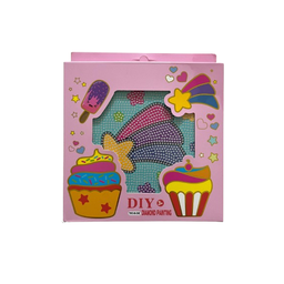 Kit Pintura Diamante Diy 5d Infantil com Moldura Porta Retrato Azul Claro - 2