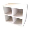 Biblioteca Cubo Aéreo em Mdf Branco [f031] - 2
