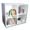 Ver imagem 3 de Biblioteca Cubo Aéreo em Mdf Branco [f031]