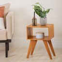 Ver imagem 1 de Mesa de Cabeceira Natural & Colors 2 Prateleiras Pé Longo