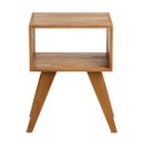 Ver imagem 2 de Mesa de Cabeceira Natural & Colors 2 Prateleiras Pé Longo