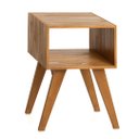 Ver imagem 3 de Mesa de Cabeceira Natural & Colors 2 Prateleiras Pé Longo