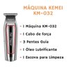 Maquininha Cortador de Cabelo Pezinho Kemei Km-032 110v/220v - 5