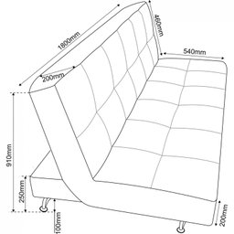 Sofá Cama 3 Lugares 180cm Melissa  - 5