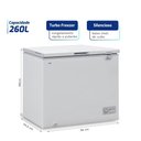 Ver imagem 3 de Freezer e Conservador Horizontal Hq 260 Litros Degelo Manual Branco Hq-260CFHL