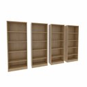 Ver imagem 2 de Kit 4 Estantes Multiuso com 20 Prateleiras com Amplo Espaço Espresso Móveis