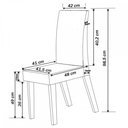 Ver imagem 3 de Mesa de Jantar 6 Lugares Belinda com Vidro Mel/Nude/Off White - Viero Móveis