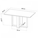 Ver imagem 4 de Mesa de Jantar 6 Lugares Belinda com Vidro Mel/Nude/Off White - Viero Móveis