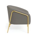 Ver imagem 5 de Poltrona Sala Industrial Alta Dourado Stella Suede D03 - D’Rossi