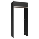 Ver imagem 1 de Porta-geladeira 103 Cm 1 Porta Basculante Preto/rustic/preto Glamy Madesa