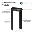 Ver imagem 3 de Porta-geladeira 103 Cm 1 Porta Basculante Preto/rustic/preto Glamy Madesa