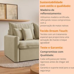 Sofá Cama Retrátil e Reclinável 180cm Madri Movenzo Estofados Veludo - 6