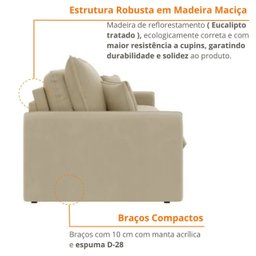 Sofá Cama Retrátil e Reclinável 180cm Madri Movenzo Estofados Veludo - 10