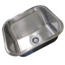 Ver imagem 1 de Tanque Lavanderia 30 Litros Aço Inox Esfrega Lava Roupa Lavabo Limpeza Area Externa Varanda Leva pra