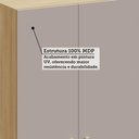 Ver imagem 4 de Armário Aéreo 120cm 3 Pts Elegance Luciane Móveis Freijó/cinammon