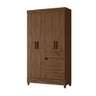 Guarda-Roupa Solteiro 4 Portas 4 Gavetas e 1 com Chave e Pés Sobral - 3