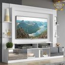 Ver imagem 2 de Rack com Painel Suporte Tv 65´´ Espelho Branco /madeirado