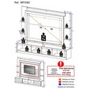 Ver imagem 4 de Rack com Painel Suporte Tv 65´´ Espelho Branco /madeirado