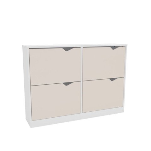Sapateira Porto 4 Portas Creme/branco - Politorno