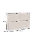 Ver imagem 3 de Sapateira Porto 4 Portas Creme/branco - Politorno