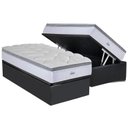 Ver imagem 1 de Cama Box Baú Solteiro: Colchão Molas Herval MasterPocket Ensacadas Toledo + Base CRC Suede Gray(88x1