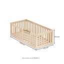 Ver imagem 3 de Quarto Montessori Mini Cama Giulia e Guarda-Roupa Curió 2 Portas Casatema MadeiraOriginals Natural/B