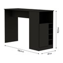 Ver imagem 3 de Bancada de Cozinha Genialflex Romana Porta Adega Preto Fosco