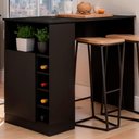 Ver imagem 1 de Bancada de Cozinha Genialflex Romana Porta Adega Preto Fosco