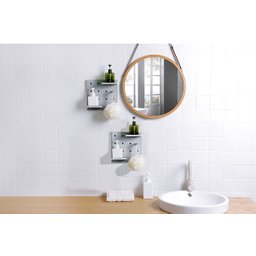 Painel Pegboard Prateleira Quadrado De Parede 6 Pçs - Cinza - 1