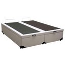 Ver imagem 6 de Cama Box Baú Queen Bipartido Sintético Mega Cama Branco 158x198x45cm