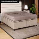 Ver imagem 2 de Base Cama Box Baú Casal Queen 158cm Hit I02 Suede Bege - Mpozenato