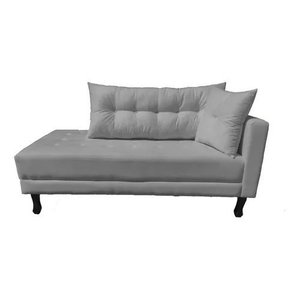 Divã Recamier Psicologia Troya 180 Cm Suede Cinza - Fm