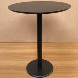 Mesa Lateral Monopé de Laca 30 cm - Preta - 2