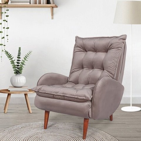 Poltrona Anatomica Pes De Madeira Eloa 