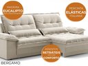 Ver imagem 3 de Sofá Bergamo 2,90m Retrátil e Reclinável Veludocristal Areia - Netsofas