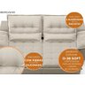 Sofá Bergamo 2,90m Retrátil e Reclinável Veludocristal Areia - Netsofas - 4