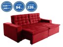 Ver imagem 2 de Sofá Londres 220cm Retrátil Reclinável Vermelho – Ws