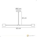 Ver imagem 4 de Luminária de Teto Plafon Tesla Preto 2xe27 Bivolt