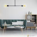 Ver imagem 2 de Luminária de Teto Plafon Tesla Preto 2xe27 Bivolt