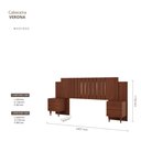 Ver imagem 3 de Cabeceira Verona com 2 Mesas de Cabeceira 4 Gavetas Painel Ripado Pm Home