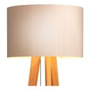 Ver imagem 3 de Luminária de Chão Abajur com Cúpula e Pés de Madeira Mobigu Off White