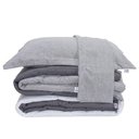 Ver imagem 3 de Kit Edredom Linho Colorido Casal Queen 7 Peças Cinza