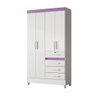 Guarda-Roupa Solteiro 4 Portas 4 Gavetas e 1 com Chave e Pés Sobral - 5