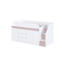 Ver imagem 2 de Cama Infantil Estação 4 Portas 4 Gavetas com Escrivaninha Branco/Rosa - Completa Móveis