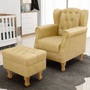 Ver imagem 2 de Poltrona de Amamentação Yara P02 com Puff Paris Luis Xv L02 Couríssimo Fendi - Lyam Decor