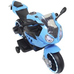 Mini Moto Elétrica Triciclo Criança Infantil Bateria 6V Luz Som Brinqway Bw-127 Azul Bivolt - 2
