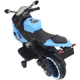Mini Moto Elétrica Triciclo Criança Infantil Bateria 6V Luz Som Brinqway Bw-127 Azul Bivolt - 3