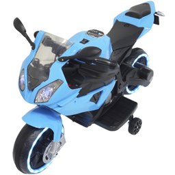 Mini Moto Elétrica Triciclo Criança Infantil Bateria 6V Luz Som Brinqway Bw-127 Azul Bivolt - 1