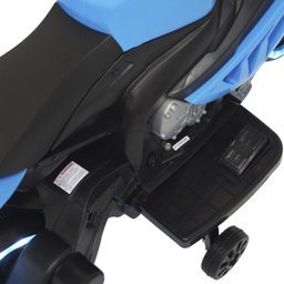 Mini Moto Elétrica Triciclo Criança Infantil Bateria 6V Luz Som Brinqway Bw-127 Azul Bivolt - 6